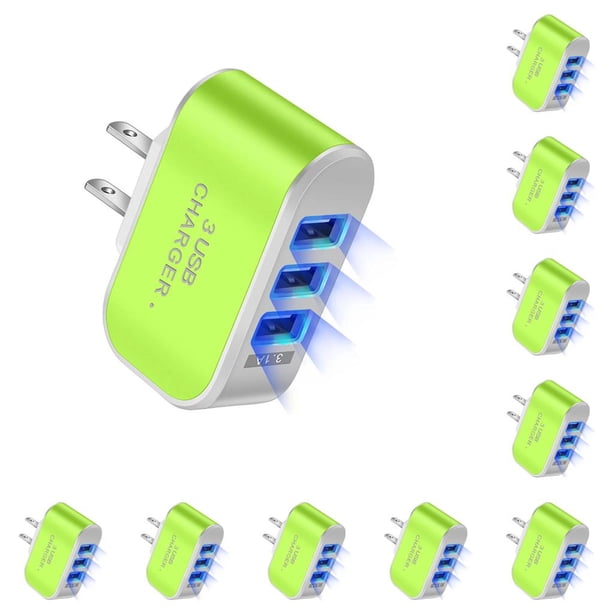 Cargador de enchufe de EE UU adaptador de carga de plástico LED USB 1000 mA Kearding