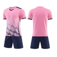 thumbnail image 4 of JAJAHO Boys Summer Active Clothes Athletic Short Sleeve V Neck T Shirt Quick Dry Shorts 2 Piece Set Kids Sports Outfit, 4 of 4