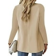 thumbnail image 5 of Baberdicy Blazer Jackets for Women, Women's Autumn and Winter Long Sleeved Button Solid Color Cardigan Small Suit Jacket Womens Blazer Beige, 5 of 5