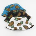 thumbnail image 1 of Gorras de pescador de ala ancha plegables de doble cara con diseño de piña, 1 of 8
