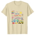 thumbnail image 5 of Women's Graphic Short Sleeve Teacher T-Shirt Butter T Shirt Teach Tshirt Cute Teacher Life Shirts Special Education Tee Inspirational Tops Beige,L, 5 of 7