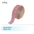 thumbnail image 3 of Uxcell 3Roll 1 Yard 12mm Self Adhesive Crystal Rhinestone Ribbon for Crafts Project, Light Pink, 3 of 5