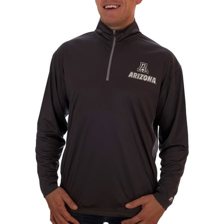 Russell NCAA Arizona Wildcats Big Men's Athletic Fit Black/ Storm Gray 1/4-Zip Fitness Jacket