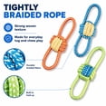 thumbnail image 6 of MGEZCOO Puppy Toys 8 Pack, Dog Rope Toys for Small Medium Dogs, 7.09-7.87 Inch Braided Rope Chew Toys with Loop Knots for Tug, Fetch, Teething and Interactive Play, 6 of 8