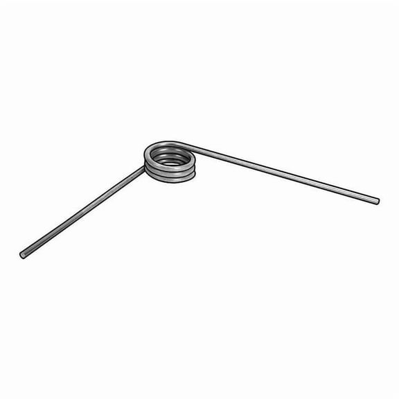 Torsion Spring, 90 Deg, 0.484OD, PK6, Finish: Plain 3HPD3