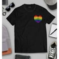 thumbnail image 3 of S4E Men's Gay Rainbow Heart LGBTQ Pride T-Shirt X-Large Black, 3 of 4