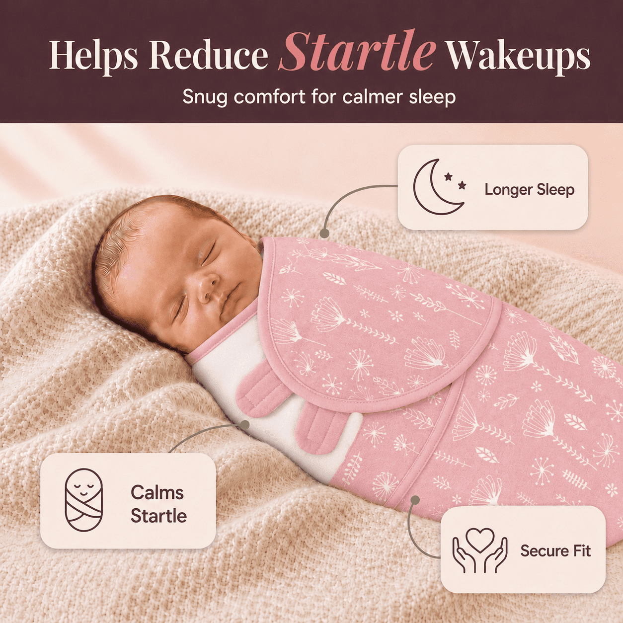 Bublo Baby Swaddles for Newborns 0–3 Months, Organic Cotton Baby Swaddle Blanket, Infant Swaddle Sack, Baby Swaddles 0–3 Months, Newborn Sleep Sacks, Baby Blanket Sleep Sack for Baby Boys & Girls
