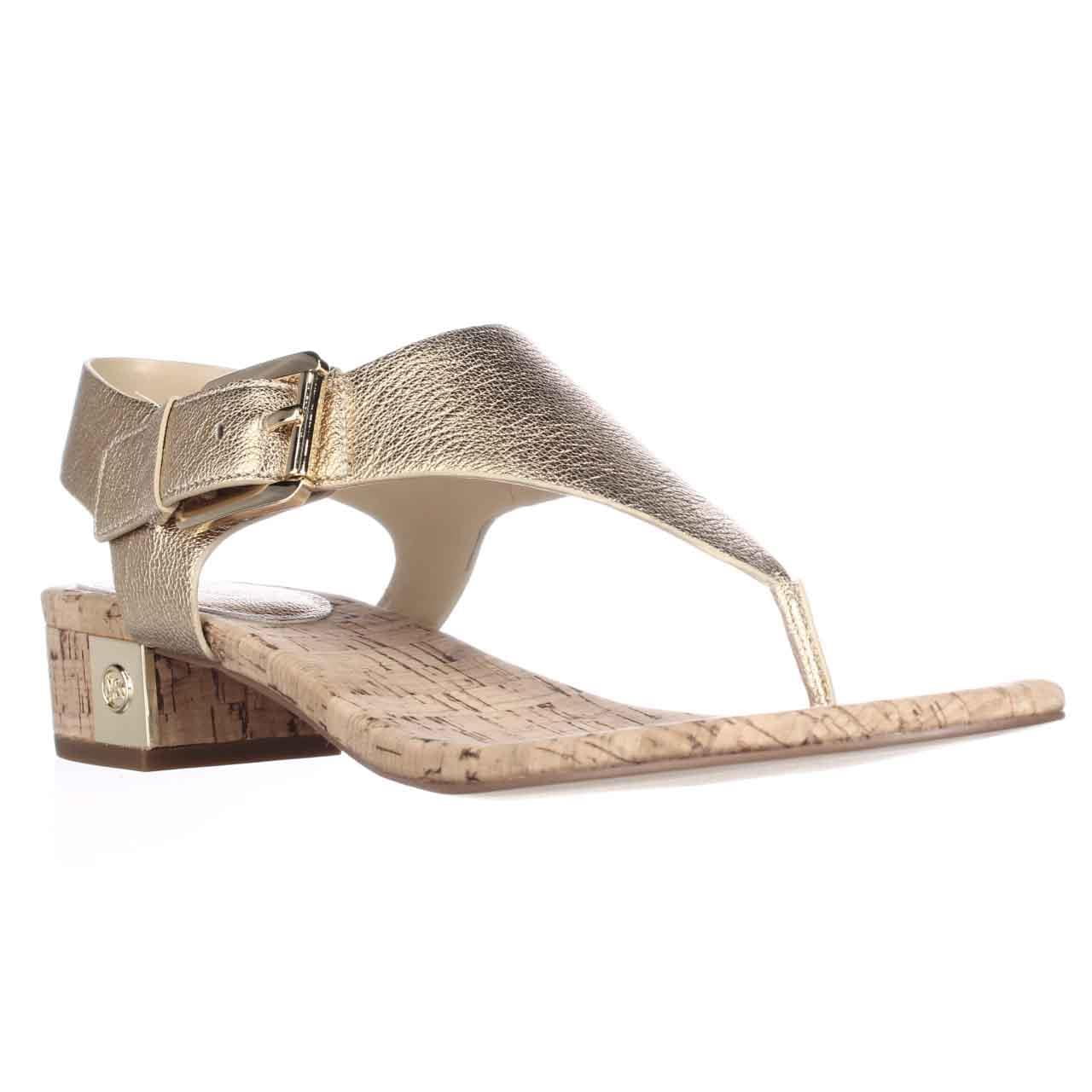 Womens Michael Michael Kors London Thong T-Strap Sandals - Pale Gold ...