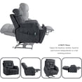 thumbnail image 6 of Lay Flat Power Lift Recliner Chair, | 400lbs | 25.5in Extra Wide | 4-Motor | Heat, Massage, Hidden Cup Holder, Sleeping | Big Man, Elderly, 6 of 11