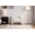 thumbnail image 2 of Meridian Furniture Stylus Cream Velvet Bench, 2 of 7