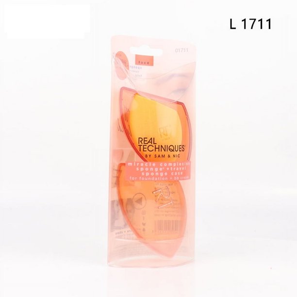 Juego de técnicas reales, juego de esponjas de maquillaje, belleza facial, esponja cosmética para polvos para base, crema, corrector, herramientas de licuadora de maquillaje