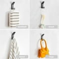 thumbnail image 3 of Durable Dual Hooks For Any Surface, Double Hook Design Strong Load Capacity Up To 25 Lbs Aluminum Hooks For Bathrooms Kitchens And More (6PCS), 3 of 8