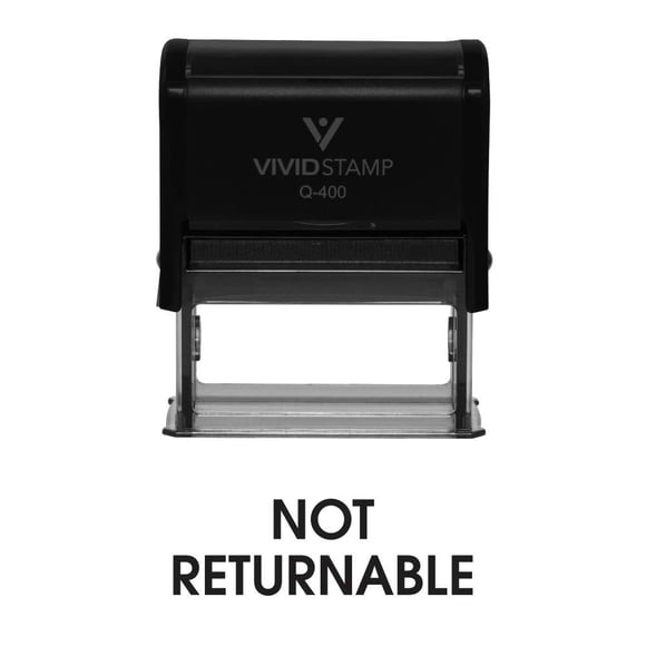 Not Returnable Office Self Inking Rubber Stamp (Black Ink) - X-Large