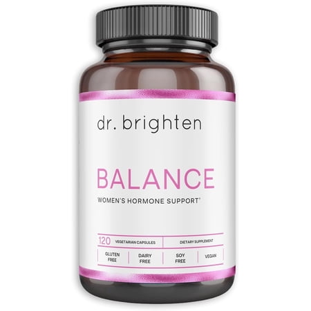 Dr. Brighten Balance - Hormone Balance for Women with Chasteberry and DIM - Targets Hormonal Acne, Period Issues, & PMS - Vegan, Non-GMO