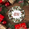 thumbnail image 6 of Luoshdecor 30Pcs Christmas Paper Plates,7 in Winter Berry Garlands Disposable Plates Decorative Dinner Tableware for Christmas Party Supplies Home Decor, 6 of 6