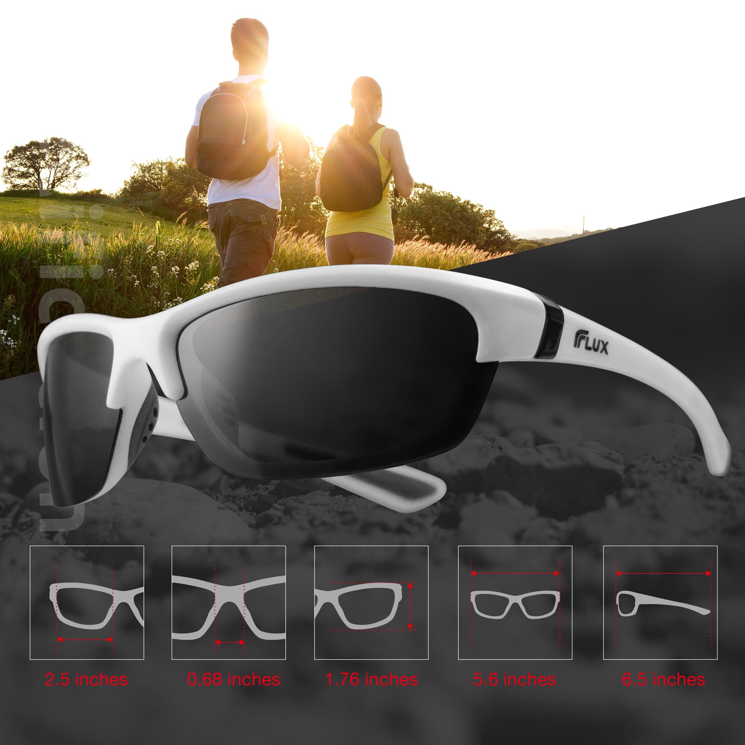 Flux Avento White Polarized Sports Sunglasses for Men & Women