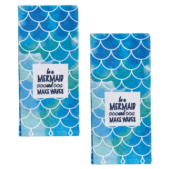 Split P Be A Mermaid Decorative Dishtowel Pair of 2