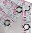 thumbnail image 4 of Ambesonne Romantic Grommet Curtain, Love You Calligraphy, 50" x 72", Pale Pink Teal, 4 of 6