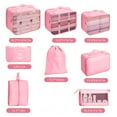 thumbnail image 5 of Packing Cubes for Travel, 8Pcs Travel Cubes Set Foldable Waterproof Suitcase Organizer Luggage Storage Bag, Pink, 5 of 7