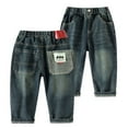 thumbnail image 7 of SUYOLL Children Boys Stretch Denim Trousers Comfortable Casual Loose Fit Jeans with Elastic Waist Outdoor Daily Wear Bohemian Style 3-10 Years, 7 of 7