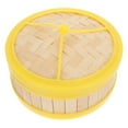 thumbnail image 1 of Bamboo Steamer Kitchen Food Steamer Steamer Basket with Lid Cooking Tool, 1 of 8