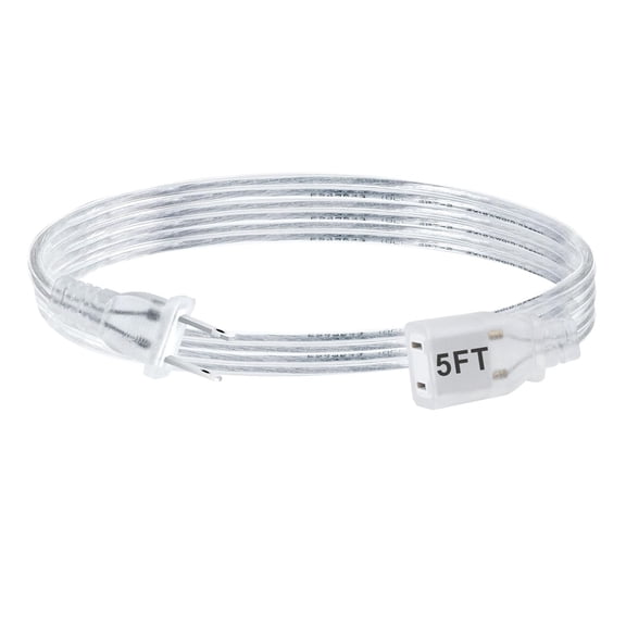 Clear 5FT 2 Prong Extension Cord 1 Pack