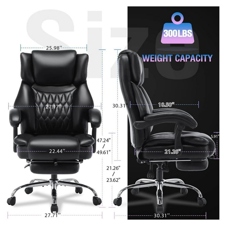 YINGTOO High Back Massage Reclining Office Chair with Footrest - Executive  Computer Home Desk Massaging Lumbar Cushion, Adjustable Angle, Breathable  Thick Padding for Comfort - Yahoo Shopping