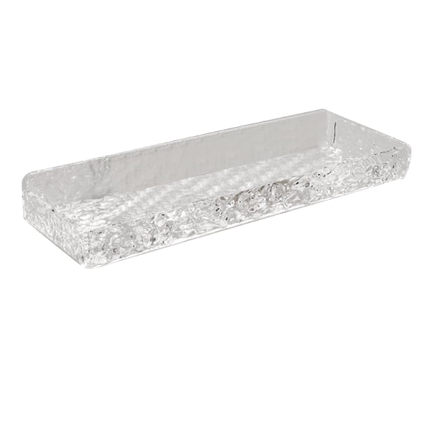 Estantes de baño acrílicos, estantes de ducha montados en la pared sin perforaciones con patrón de piedra transparente moderno y ligero de lujo para baño sin varilla