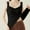 Black, variant on Women's Solid Color V-Neck Thermal Underwear Warm Seamless Cold-Proof Base Layer for Sports and Winter Activities