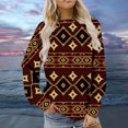 thumbnail image 1 of Puntoco Mujeres Otoño e Invierno Casual Folk-Personalizado Impreso Cuello Redondo Manga Larga Jersey Blusa Sudadera tops Puntoco Puntoco-980, 1 of 4