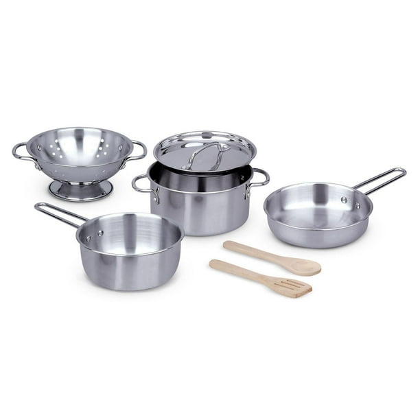 Set 8 Pièces Qualité Set De Casseroles Et Poêles Pour Enfants Melissa & Doug - Jeu De Cuisine Réaliste En Acier Inoxydable, 8 Pièces Cuisine Enfant Melissa Doug Set 8 Pièces Qualité Set De Casseroles Et Poêles Pour Enfants Melissa & Doug - Jeu De Cuisine Réaliste En Acier Inoxydable, 8 Pièces Cuisine Enfant Melissa Doug