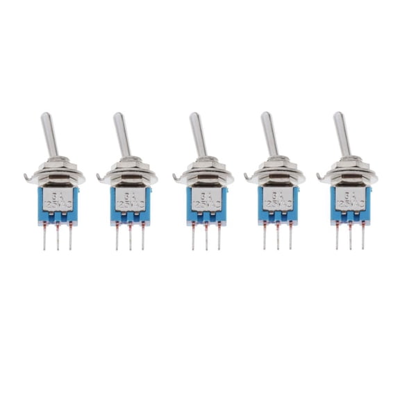 5x Lug Toggle Switch Metal 3 Pins Rocker Switches Car board