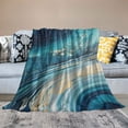 thumbnail image 2 of Fenyluxe Marble Swirl Pattern Print Throw Blanket Lightweight Blanket for All Seasons Flannel Material 60x80in, 2 of 6