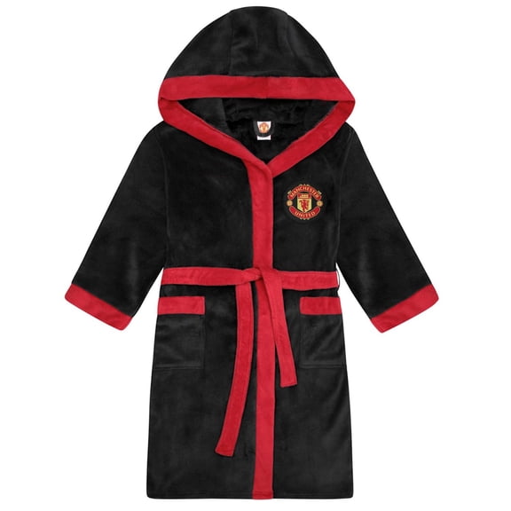 Manchester United FC Mens Crest Fleece Bathrobe