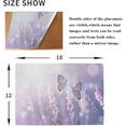 thumbnail image 2 of Butterfly Lavender Flowers Placemats Set of 6 Summer Sunlight Place Mats Washable for Kitchen Dining Table Heat Resistant Decorative Colth Table Mats 12x18 Inch, 2 of 6