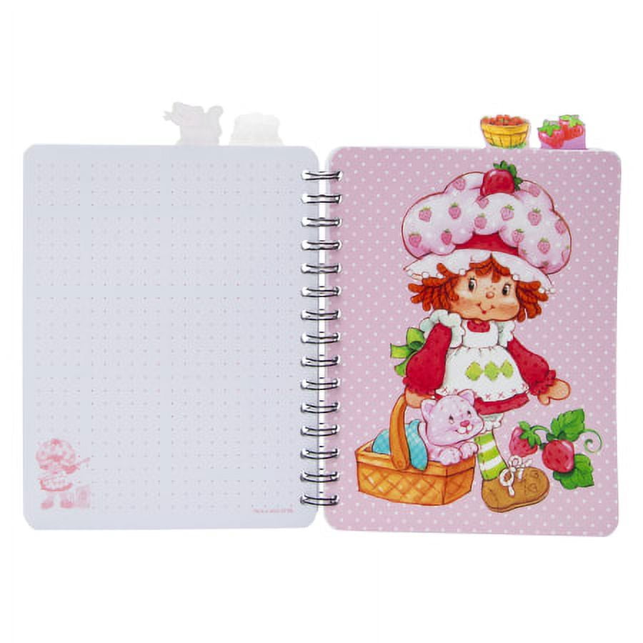 Wild Brain Strawberry Shortcake Vintage Style Spiral Tab Blank Diaries and Journals, 9 in x 6.5 in, 40 Sheets