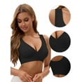 thumbnail image 3 of Unique Bargains Women's Nursing Crossover Wirefree Maternity Bra S Black, 3 of 6