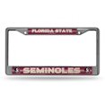 thumbnail image 1 of Florida State Seminoles Cadre de Plaque d'Immatriculation Chromé Pailleté, 1 of 3