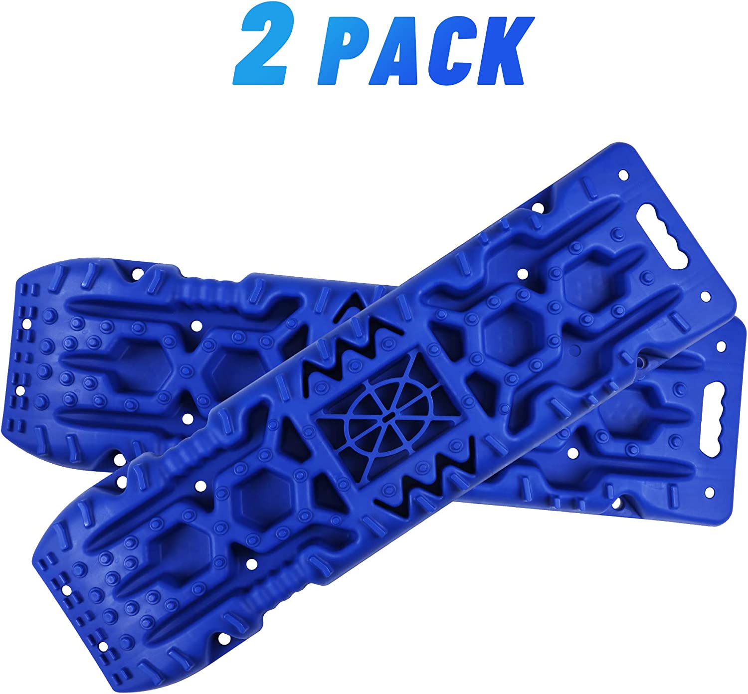 2 Pack Traction Boards with Jack Lift Base,Recovery Track Traction Mat for 4WD SUV, Jeep Tire