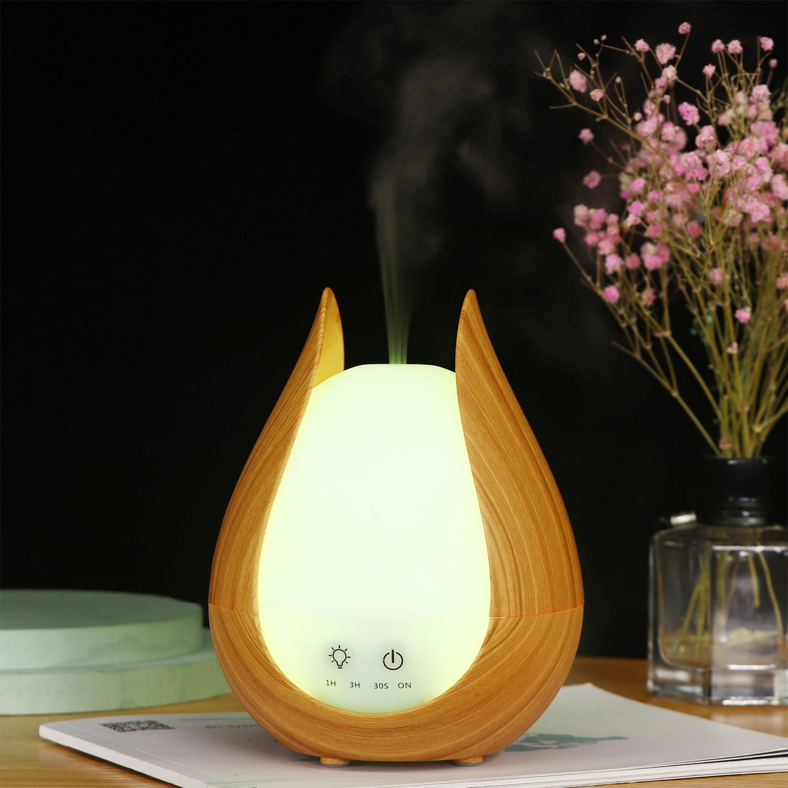 AZXY Cool Mist Humidifiers,Humidifiers for Bedroom,Cute Small Humidifier for Home Large Room with Lihgt,Quiet Aromatherapy Oil Diffuser Humidifier for Car Plants Desktop Kids Clearance