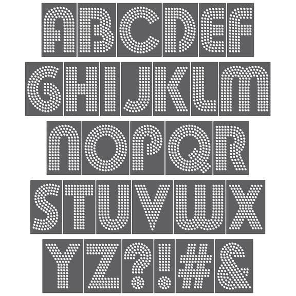 Rhinestone Genie Font - Bahamas Bold 3" Magnetic Rhinestone Template
