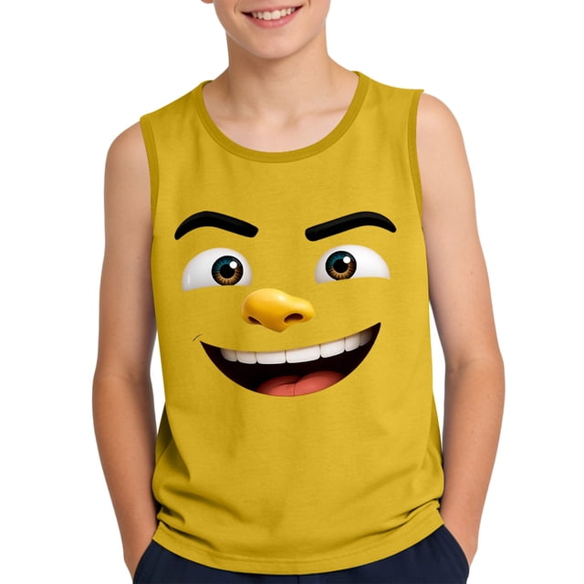 Niños Pequeños Camisola sin Mangas Gradiente Impresión Tela Suave para Niños 3-15 Años, Desgaste Casual, Pageant, Fiesta, Fotografía, Hogar Y Ocasiones de Vacaciones