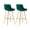 Green - Velvet, variant on Guyou 32" Swivel Bar Stools Set of 2, Modern Velvet Upholstered Counter Height Bar Chair with Back and Footrest for Kitchen Island Bar, Beige