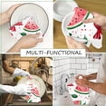 thumbnail image 5 of YladaFaie Watercolor Watermelon Pattern Kitchen Towels, 2 Pack Wreath Tea Dish Towels, Absorbent Drying Cloth Tea Towels for Cooking Baking, 16 x 24 Inch, 5 of 7