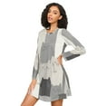 thumbnail image 3 of FORMRS Womens Long Sleeve Nightgowns Crew Neck Sleep Shirt Soft Pajamas Sizes S-3XL, Gray Cute Cats, 3 of 8