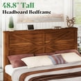 thumbnail image 3 of Merluxy Farmhouse Wood Bed Frame King Size with Sliding Barn Door Storage Cabinets and Headboard,SolidNo Squeak, No Box Spring Needed,Rusric Brown, 3 of 6