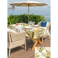 thumbnail image 5 of Outdoor Tablecloths with Umbrella Hole & Zipper, Brown Green Leaves 60 x102 Inch Rectangle Tablecloths, Summer Botanical Farmhouse Watercolor Leaf Waterproof Table Cloth, Patio/Pool Table Covers, 5 of 8