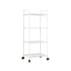 thumbnail image 2 of Carro de almacenaje para cocina con estantes de múltiples capas, plástico impermeable, ruedas giratorias 360°, para baño, despensa, lavandería y oficina, blanco o negro., 2 of 6