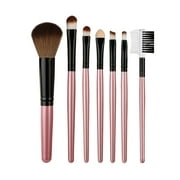 Floleo Clearance 7 Pcs Wood Makeup Brush EyeShadow Brush Cosmetics Blending Brush Tool