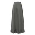 thumbnail image 4 of WRFWUL Womens Skirt Pants High Waist Wide Leg Ruffle Pants Tie Front Asymmetrical Hem Flowy Casual Dressy Trousers, 4 of 4